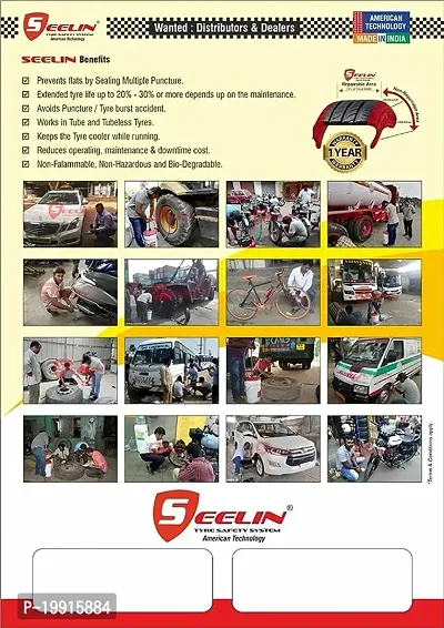 Seelin Anti Puncture Tyre Sealant - 700ml Tube-thumb3