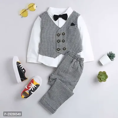 Classic Checked 3 Piece Clothing Set for Kids Boy-thumb0
