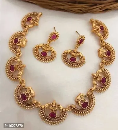 Stylish Golden Copper Beads Jewellery Set For Women-thumb0