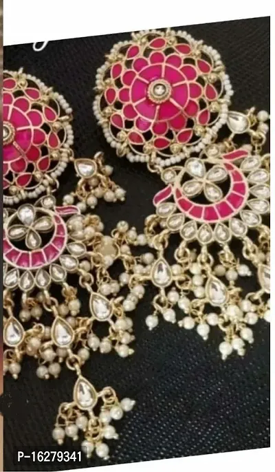 Golden Alloy Beads Studs Earrings For Women-thumb0