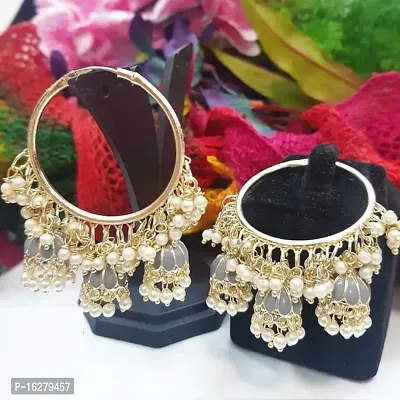 Golden Alloy Beads Studs Earrings For Women-thumb0