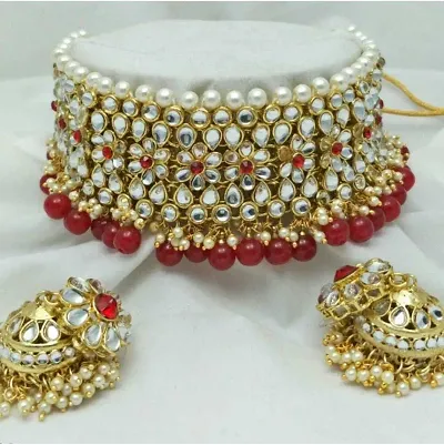 Traditional Alloy Gold Plated Necklace Set