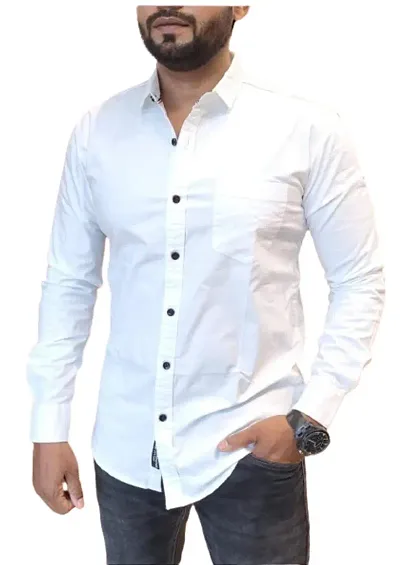 Comfortable Cotton Blend Long Sleeves Casual Shirt 