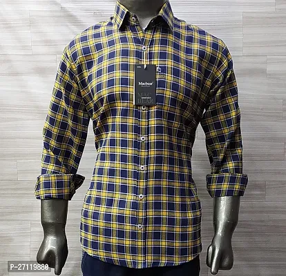 Reliable Multicoloured Cotton Blend Checked Long Sleeves Casual Shirts For Men-thumb0