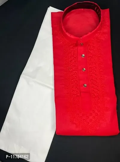 Classic Cotton Embroidered Kurtas for Men-thumb0