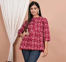 Beautiful Red Rayon Top For Women-thumb3