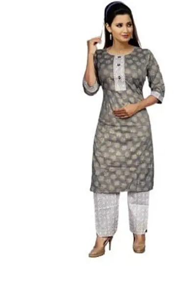 Reliable Self Design Kurta with Pant Set For Women