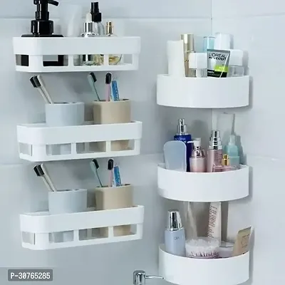 Self Adhesive Wall Mounted Soap Stand and Bathroom Shelves Pack of 6