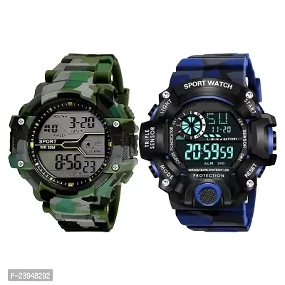 Classy Digital Watches for Men, Pack of 2-thumb0