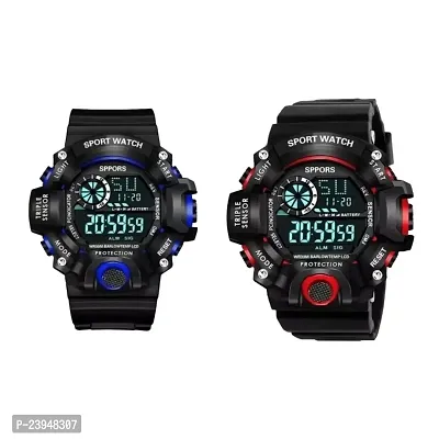 Classy Digital Watches for Men, Pack of 2-thumb0