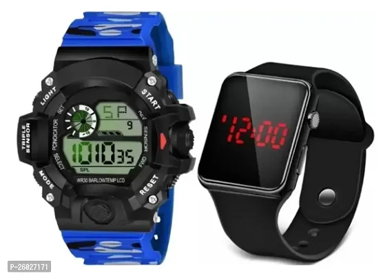 Classic Digital Watch For Men Pack of 2
