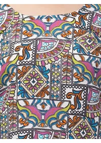 Stylish Crepe Multicoloured Printed Top And Shorts Set For Women-thumb1