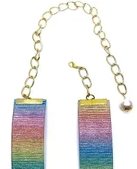 Vichip Women's Rainbow Waist Belt , Stylish Adjustable Kamarband - belt for Women - Suitable for All Western  Traditional Wear - Kanduro-thumb1