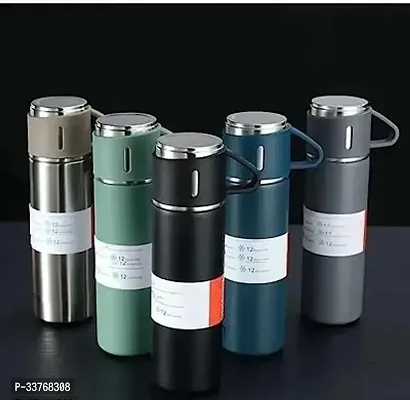 Insulated Stainless Steel Vacuum Flask with Steel Cup-thumb4