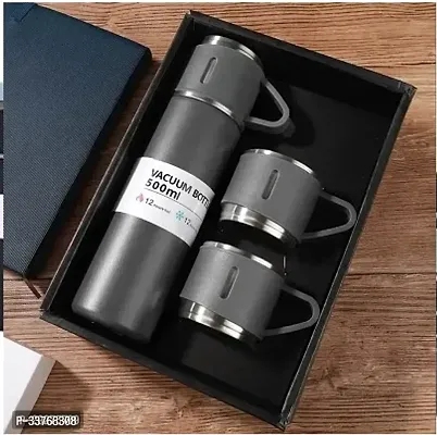 Insulated Stainless Steel Vacuum Flask with Steel Cup-thumb2