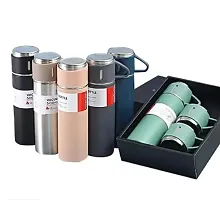 Latest Steel Vacuum Flask Set with 3 Steel Cups Combo-thumb3