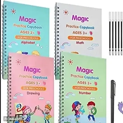 Magic Re-Usable Drawing, Alphabet, Numbers And Math Exercise Books For Children