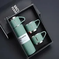 Stainless Steel Vacuum Flask Bottle With 2 Cups Set-thumb4