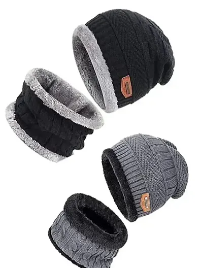 Fashionable And Winter Caps Pack Of 2