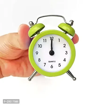 Designer Green Metal Analog Table Clock-thumb0