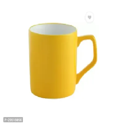 Solid Plain Yellow Ceramic Coffee Mug - 220ml