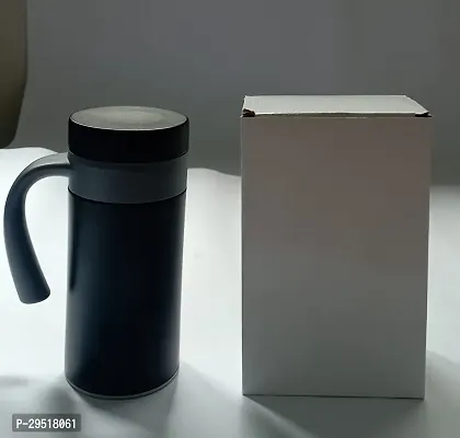 Stainless Steel Coffee Mug with Lid and Handle 420ml