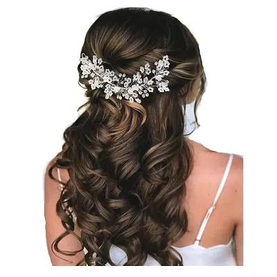 Meet Heavy White Marquise Stone Hair Accessories – AG'S