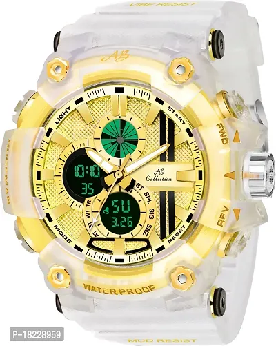 Excellent Golden Silicone Analog  Digital For Men