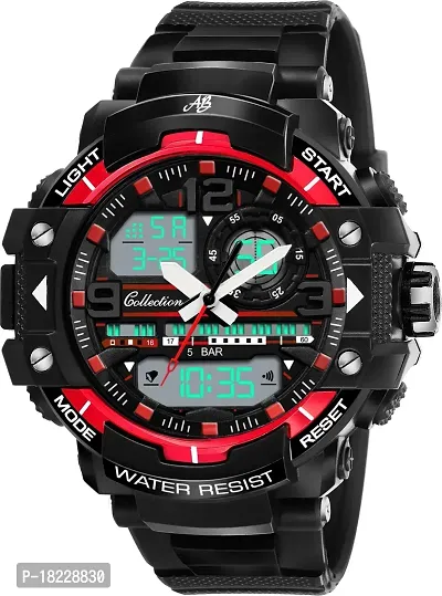 Excellent Black Silicone Analog  Digital For Men