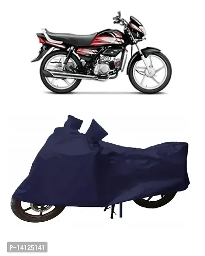 GANPRA Presents Water Resistant  All Weather Protection Bike Cover Compatible with Hero HF (Navy Blue)-thumb0