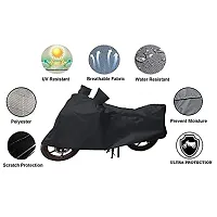 GANPRA Presents Water Resistant  All Weather Protection Bike Cover Compatible with Hero Splendor NXG (Black Color)-thumb1