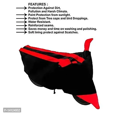 GANPRA Presents Semi Waterproof  Dustproof Scooter Bike Cover Compatible with Hero Splendor Pro (Red)-thumb4