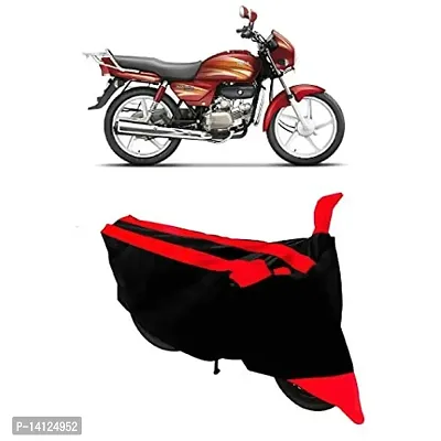 GANPRA Presents Semi Waterproof  Dustproof Scooter Bike Cover Compatible with Hero Splendor Pro (Red)-thumb0