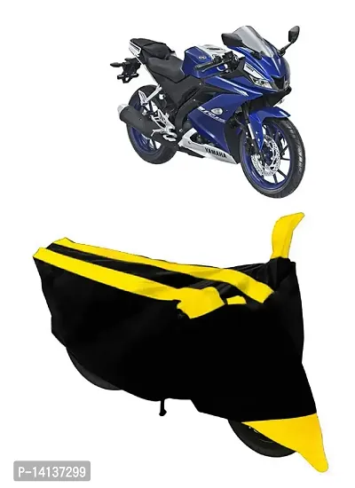 GANPRA Presents Semi Waterproof  Dustproof Scooter Bike Cover Compatible with Yamaha R15 V3 (Yellow)-thumb0