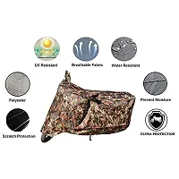 GANPRA Presents Water Resistant  All Weather Protection Bike Cover Compatible with Hero Super Splendor (Military)-thumb1