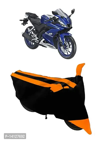 GANPRA Presents Semi Waterproof  Dustproof Scooter Bike Cover Compatible with Yamaha R15 V3 (Orange)