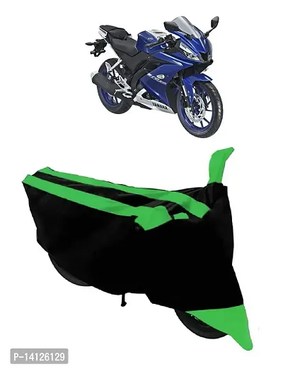 GANPRA Presents Semi Waterproof  Dustproof Scooter Bike Cover Compatible with Yamaha R15 V3 (Green)-thumb0