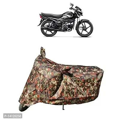 GANPRA Presents Water Resistant  All Weather Protection Bike Cover Compatible with Hero Super Splendor (Military)-thumb0