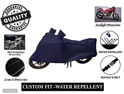 GANPRA Presents Water Resistant  All Weather Protection Bike Cover Compatible with Hero HF (Navy Blue)-thumb3