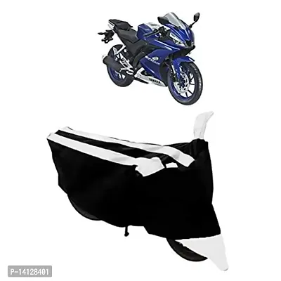 GANPRA Presents Semi Waterproof  Dustproof Scooter Bike Cover Compatible with Yamaha R15 V3 (White)