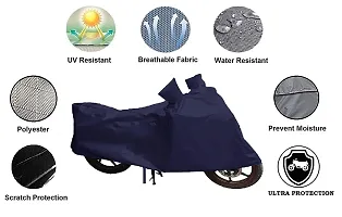 GANPRA Presents Water Resistant  All Weather Protection Bike Cover Compatible with Hero HF (Navy Blue)-thumb1