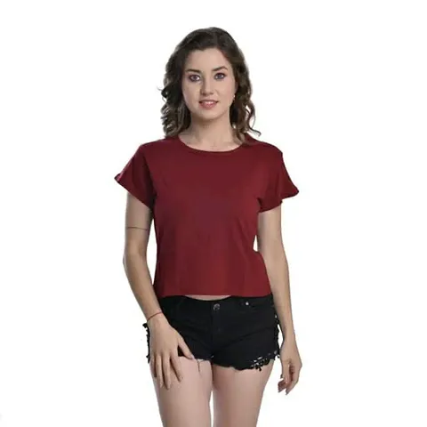 Stylish Solid Western Wear Crop Top For Women