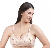 Stylish Beige Cotton Blend Printed Bras For Women-thumb2