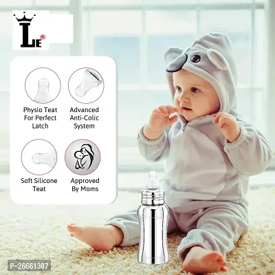 LEROYAL Baby Feeding Stainless Steel Bottle 220 ml-thumb4