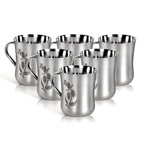 Stainless Steel Designer Tea Cups Set