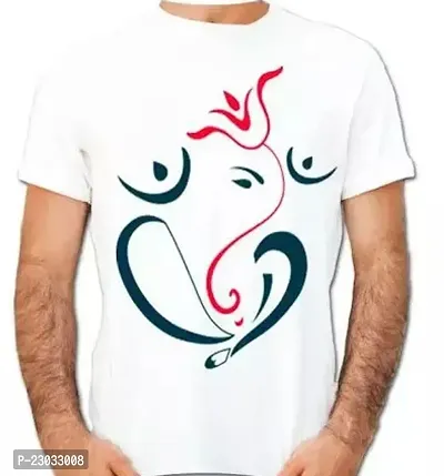 Printed Ganesha T-Shirt for Ganesh Chaturthi Special Unisex Half Sleeve T-Shirtnbsp;