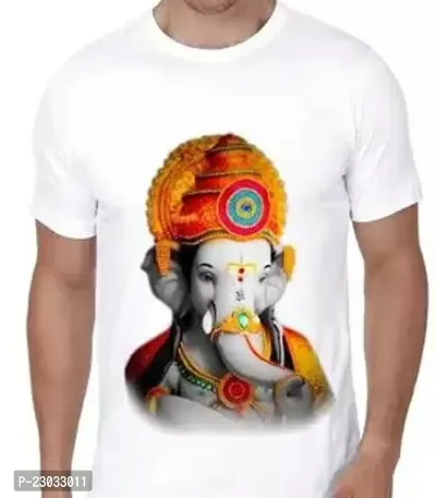 Printed Ganesha T-Shirt for Ganesh Chaturthi Special Unisex Half Sleeve T-Shirtnbsp;