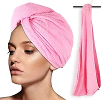 Comfortable Multicoloured Cotton 500 Gsm Hair Towel Pack Of 2-thumb3