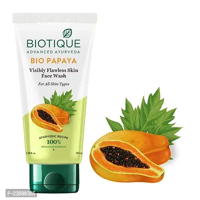 Biotique Papaya Deep Cleanse Face Wash | Gentle Exfoliation | Visibly Glowing Skin | 100% Botanical Extracts| Suitable for All Skin Types-thumb0
