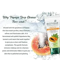 Biotique Papaya Deep Cleanse Face Wash | Gentle Exfoliation | Visibly Glowing Skin | 100% Botanical Extracts| Suitable for All Skin Types-thumb3